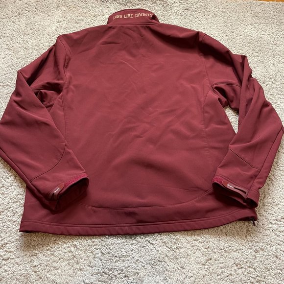 Wrangler 20X Red Softshell Long Live Cowboys Full Zip Jacket Mens 2XLT - Picture 8 of 8
